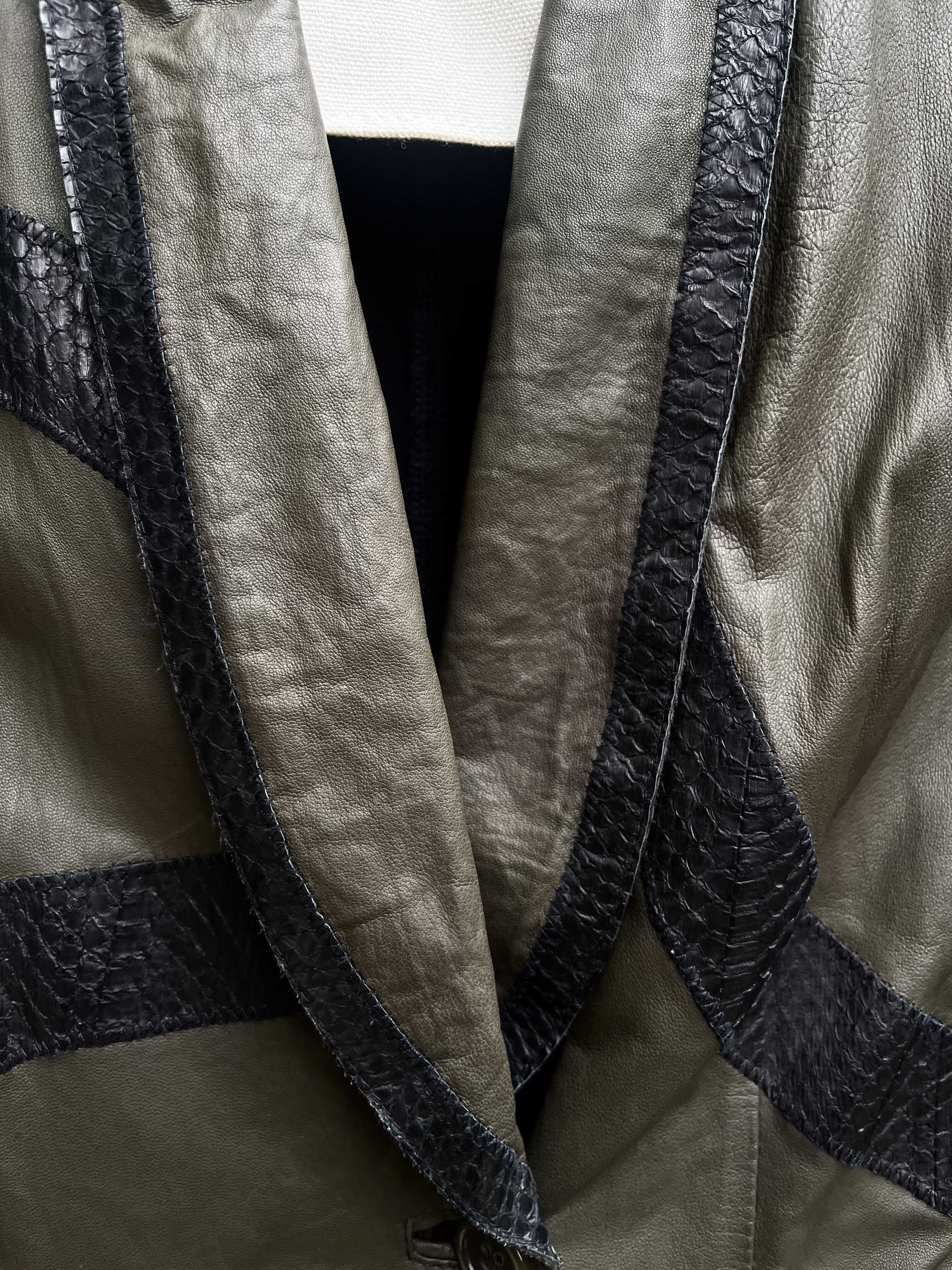 Share Spirit Homme snake skin leather jacket Size US M / EU 48-50 / 2 - 8 Thumbnail