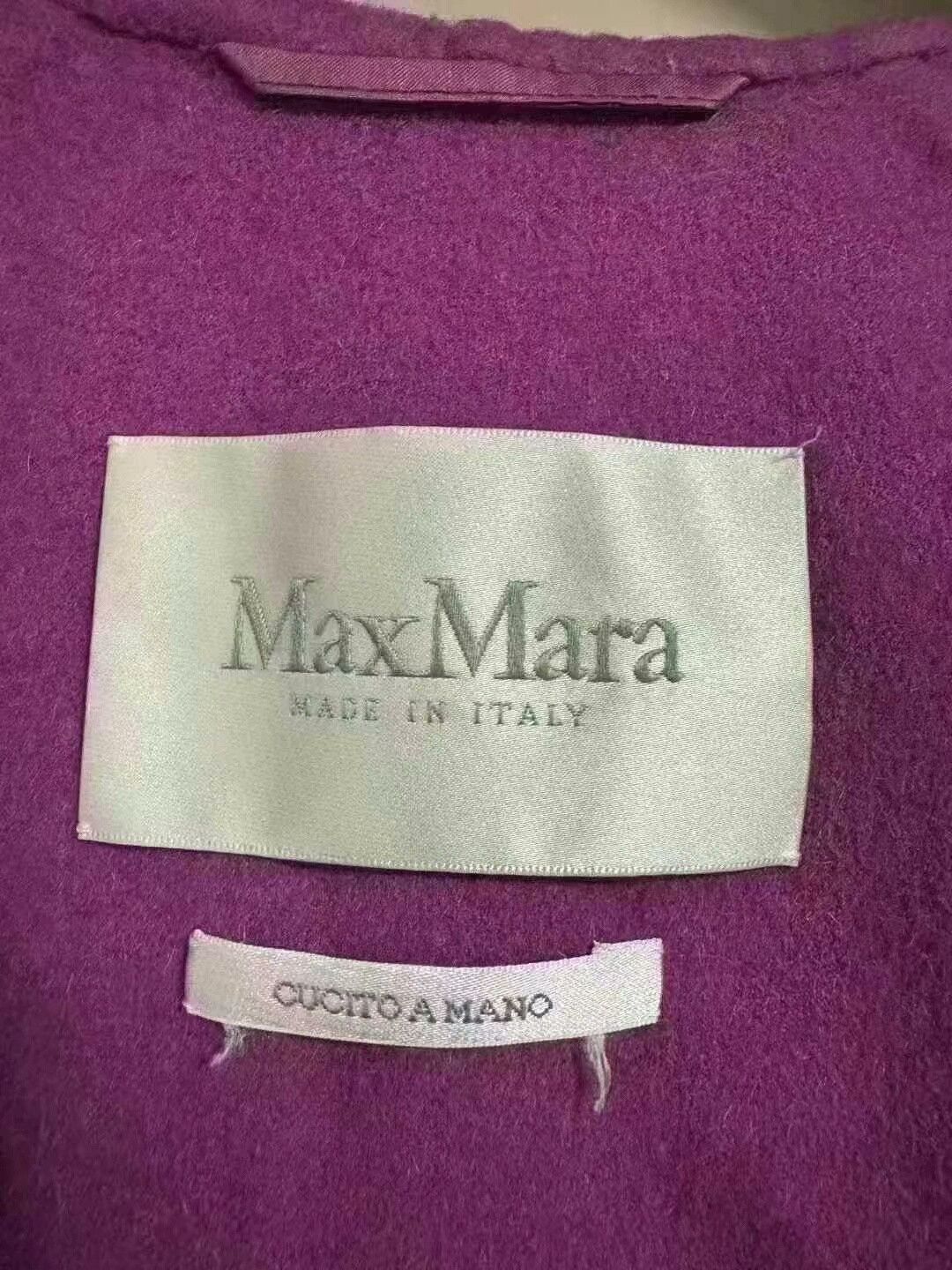 Max Mara MaxMara Purple Wool Coat Size 40 Size M / US 6-8 / IT 42-44 - 3 Thumbnail