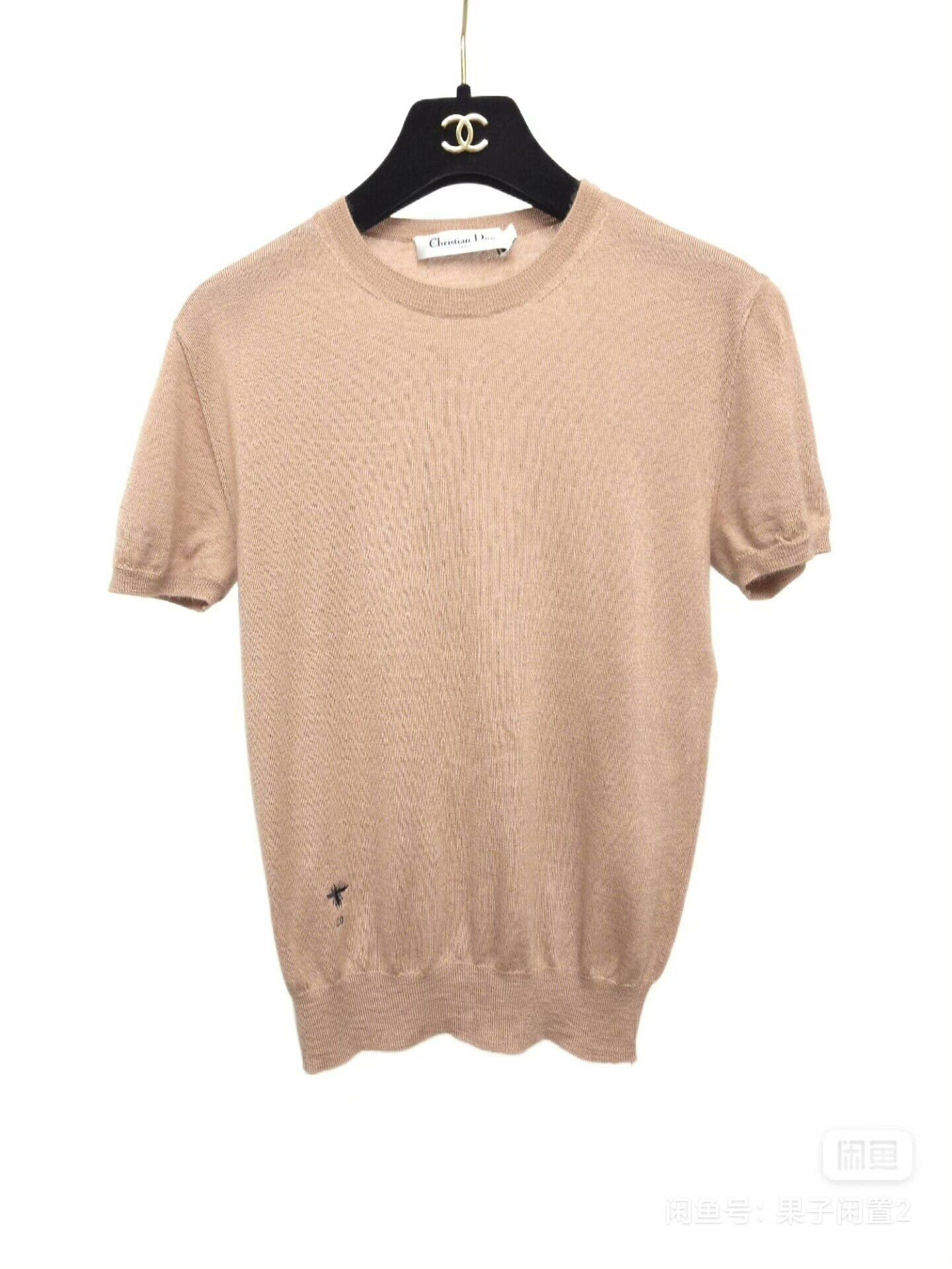 Dior christian dior beige cashmere short sleeve top Size US M / EU 48-50 / 2 - 2 Thumbnail