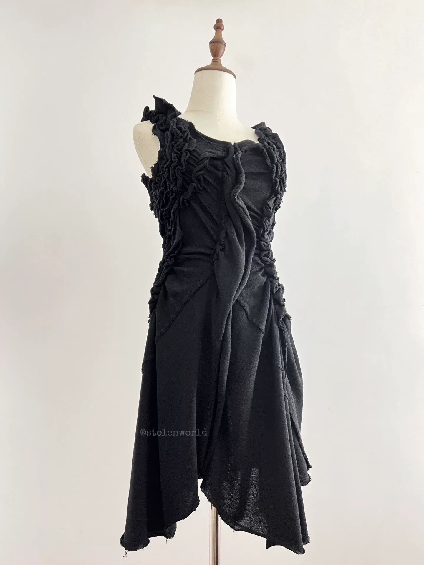 Comme des Garcons Comme des Garçons Asymmetric Wool Dress Size M / US 6-8 / IT 42-44 - 3 Thumbnail