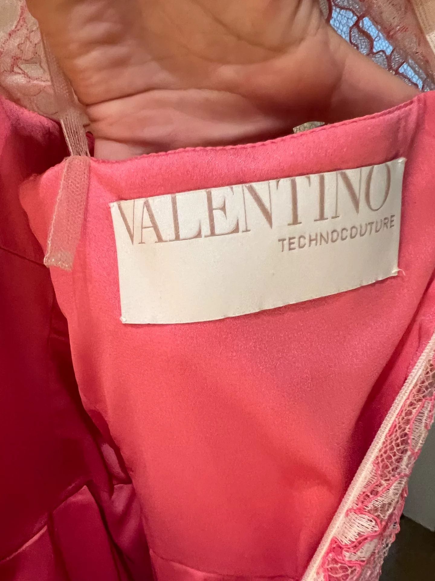 Valentino Valentino Pink Lace Dress Size M / US 6-8 / IT 42-44 - 4 Thumbnail