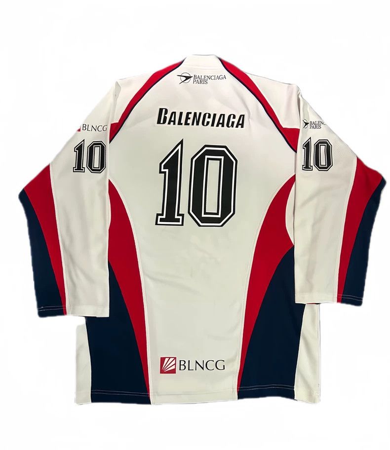 Balenciaga Balenciaga Red White Hockey Jersey Size US XS / EU 42 / 0 - 2 Thumbnail
