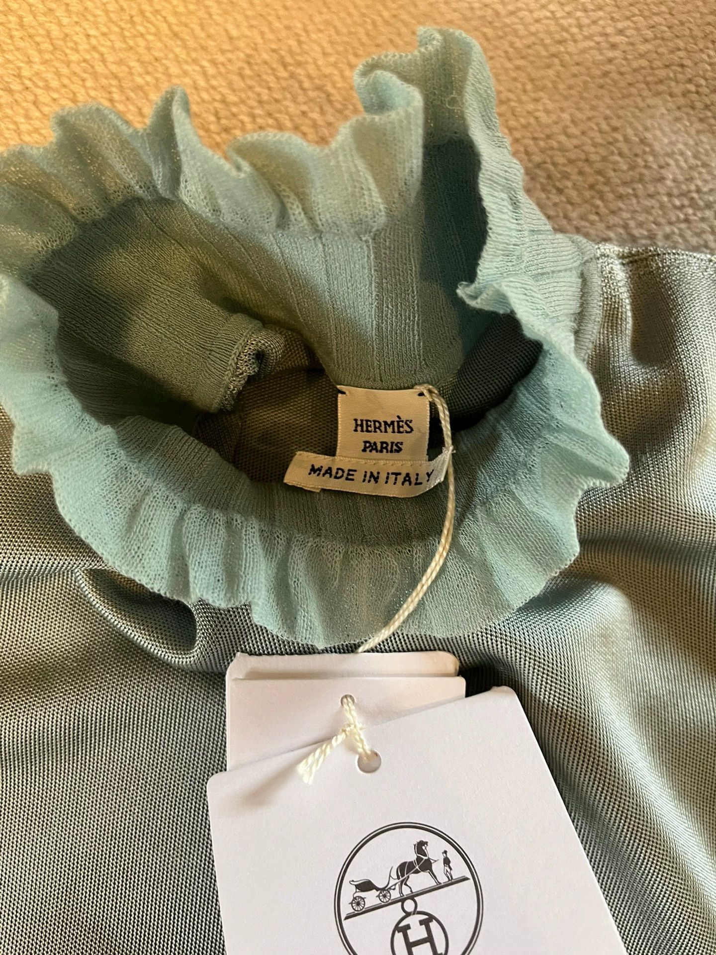 Hermes Hermes 2022 Silk Ruffled Turtleneck Top Size US S / EU 44-46 / 1 - 2 Thumbnail