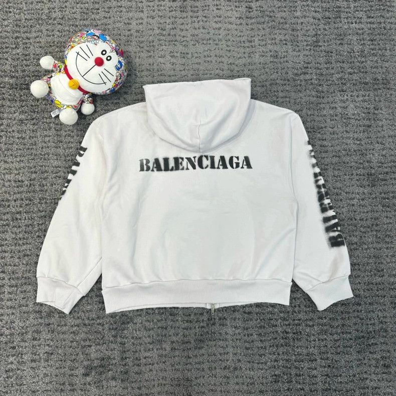 Balenciaga Balenciaga Stencil Type Destroyed Letter Hoodie Size US S / EU 44-46 / 1 - 2 Thumbnail