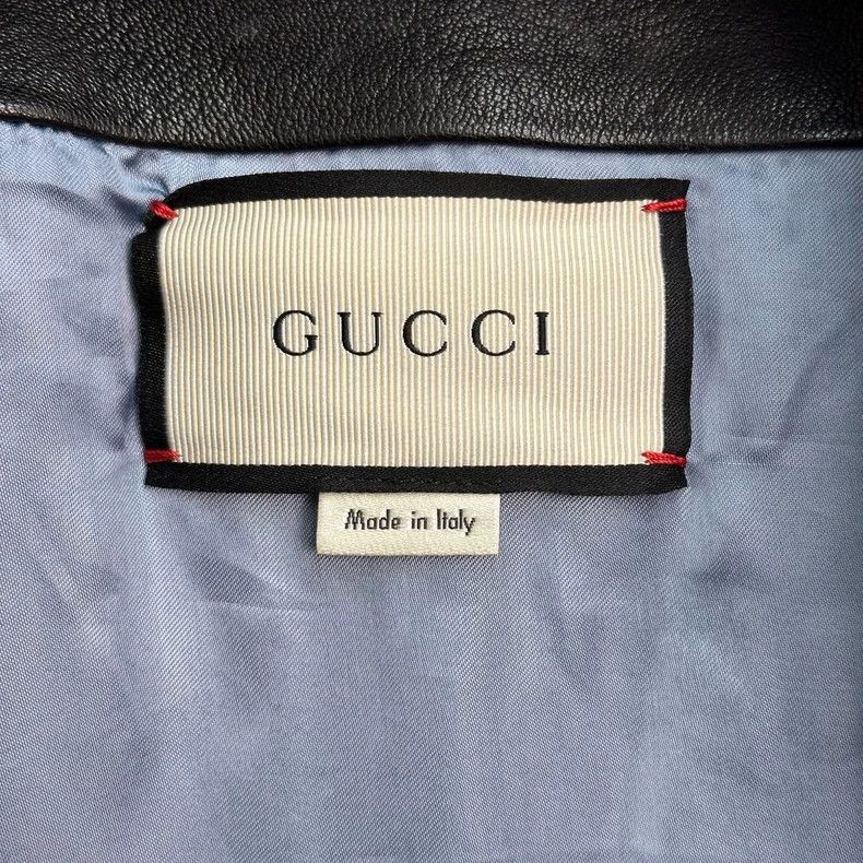 Gucci Gucci Tiger Embroidery Leather Jacket Size US M / EU 48-50 / 2 - 3 Thumbnail