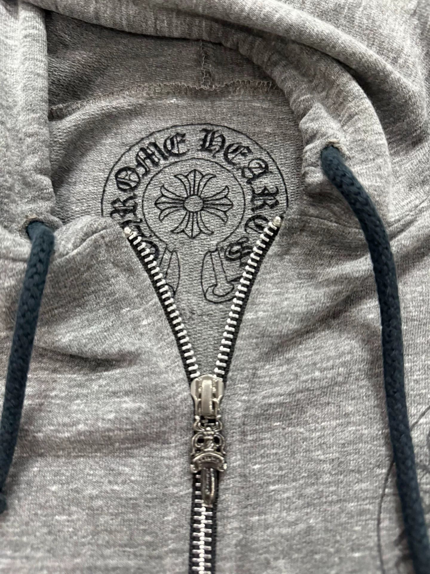 Chrome Hearts Chrome Hearts Gray Zip Hoodie with Cross Size US M / EU 48-50 / 2 - 2 Thumbnail