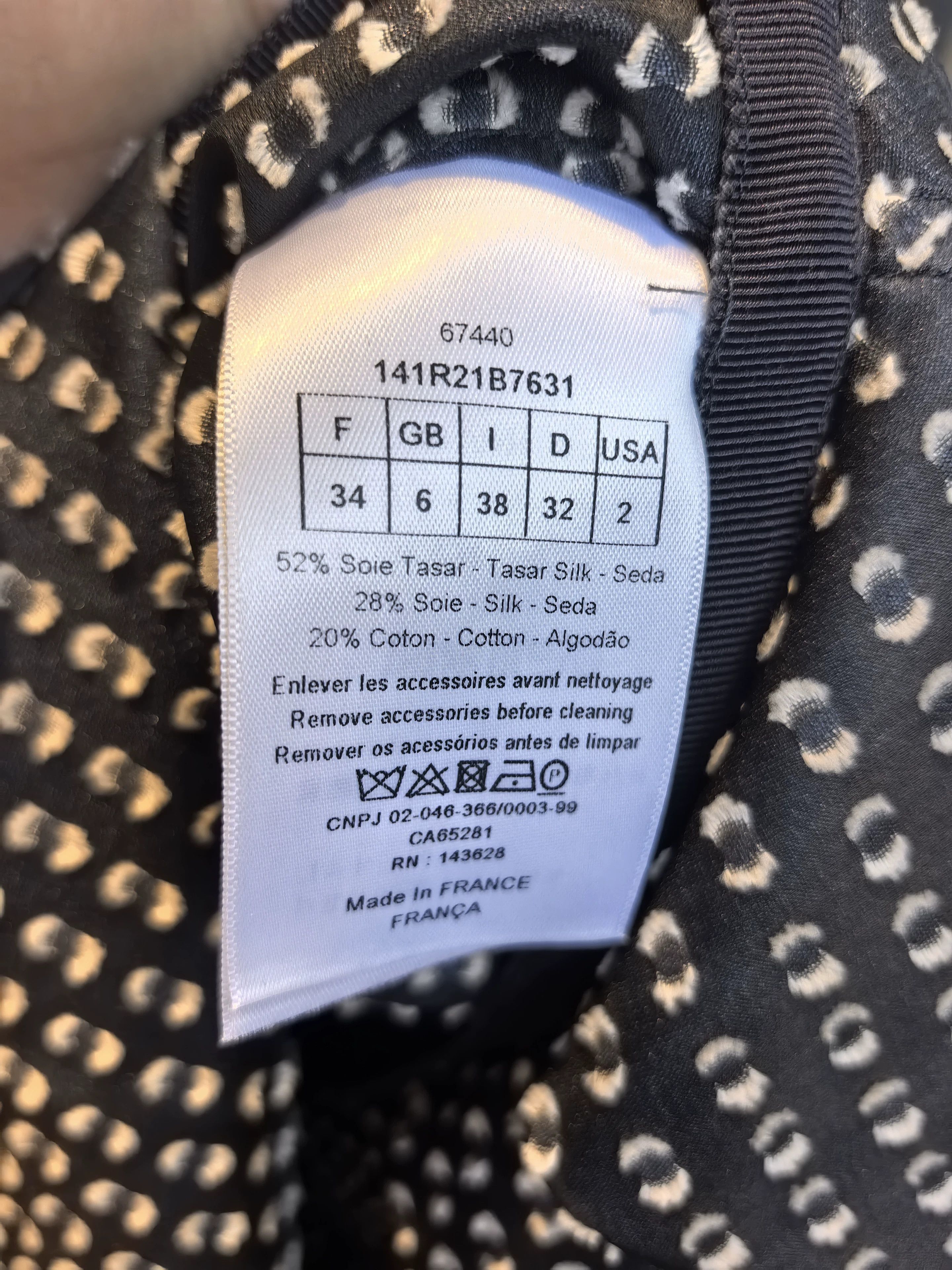 Dior navy polka dot silk dress by dior Size US 34 / EU 50 - 8 Thumbnail