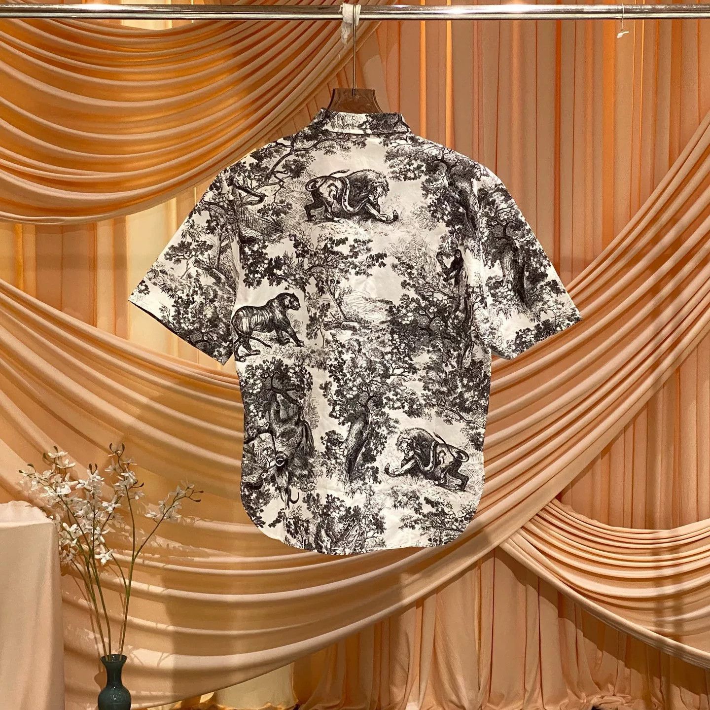 Dior dior black and white jungle short sleeve shirt Size US M / EU 48-50 / 2 - 2 Thumbnail