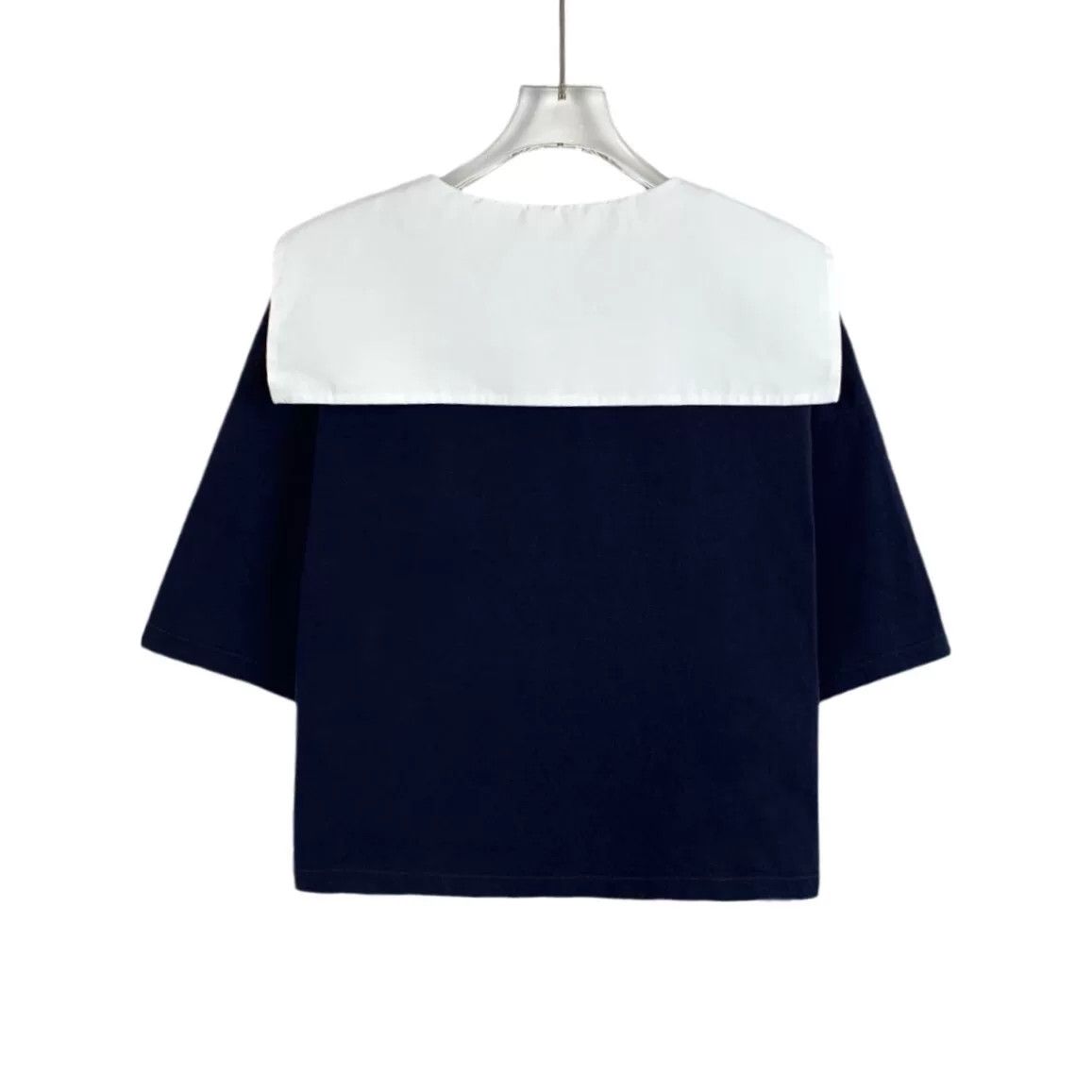 Miu Miu miu miu navy logo collar short sleeve t-shirt Size US S / EU 44-46 / 1 - 2 Thumbnail