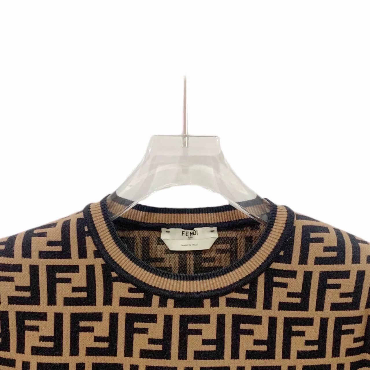 Fendi fendi brown logo long sleeve knit sweater Size US XS / EU 42 / 0 - 3 Thumbnail