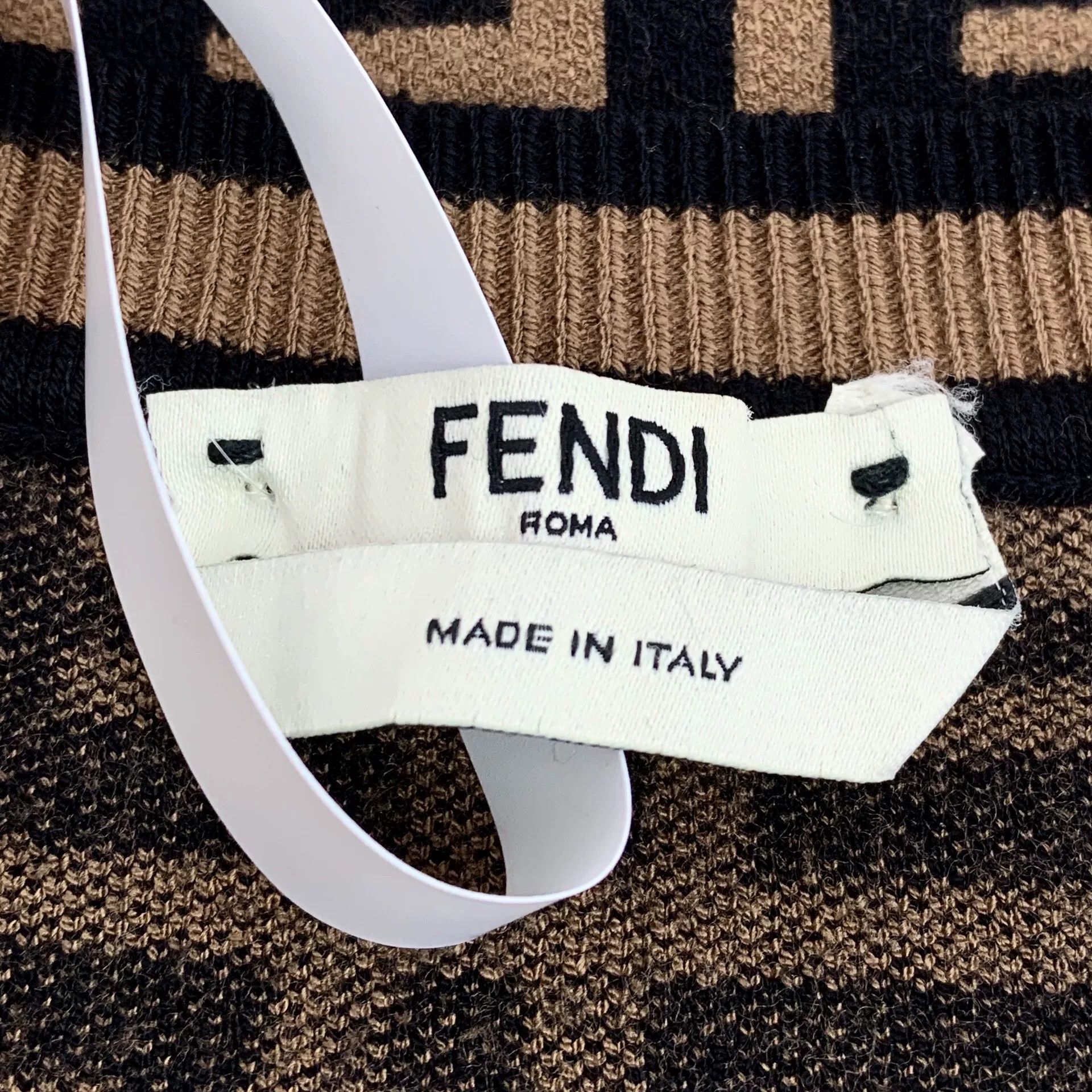 Fendi fendi brown logo long sleeve knit sweater Size US XS / EU 42 / 0 - 7 Thumbnail
