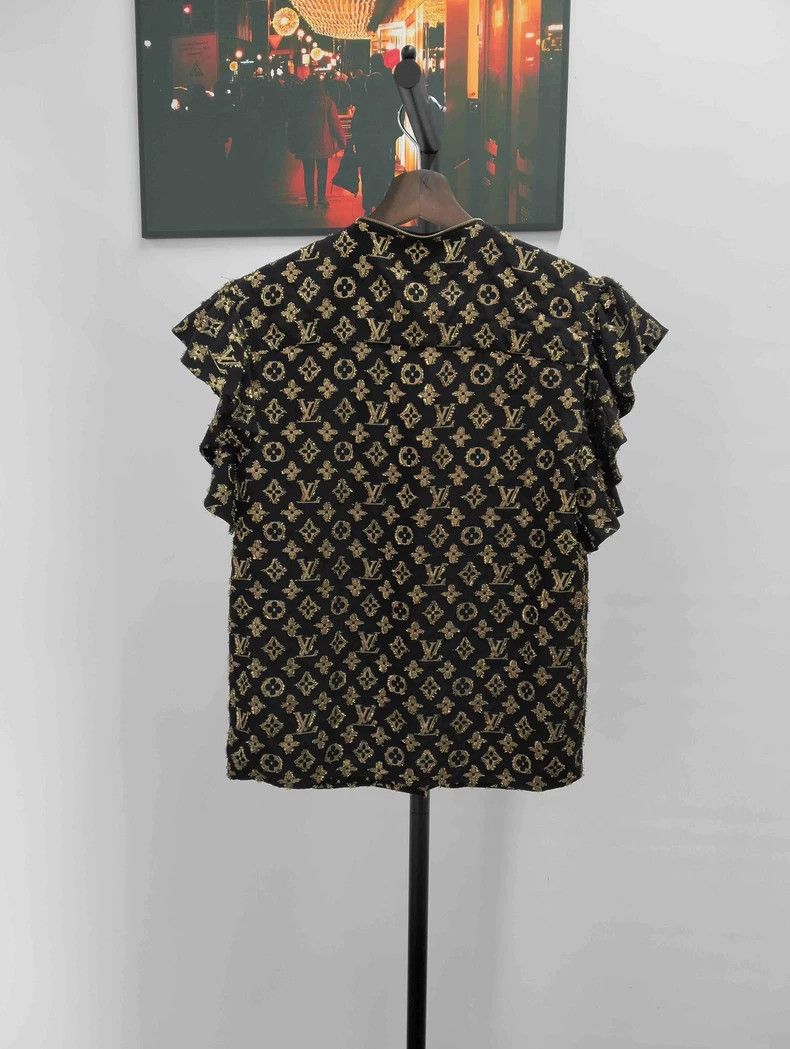 Louis Vuitton LV Gold Trim Bow Short Sleeve Top Size US S / EU 44-46 / 1 - 2 Thumbnail