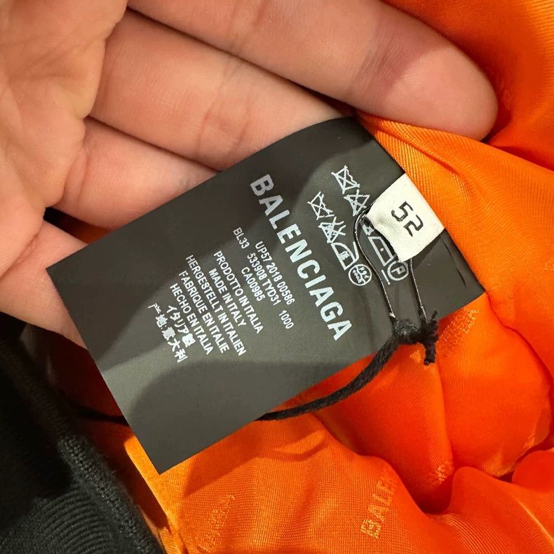 Balenciaga Balenciaga Black Orange Bomber Jacket Size US L / EU 52-54 / 3 - 5 Thumbnail