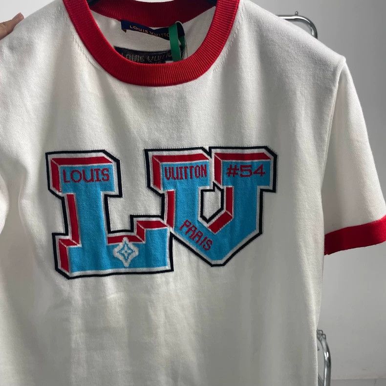 Louis Vuitton LV White Knit Short Sleeve Top Size US S / EU 44-46 / 1 - 6 Thumbnail