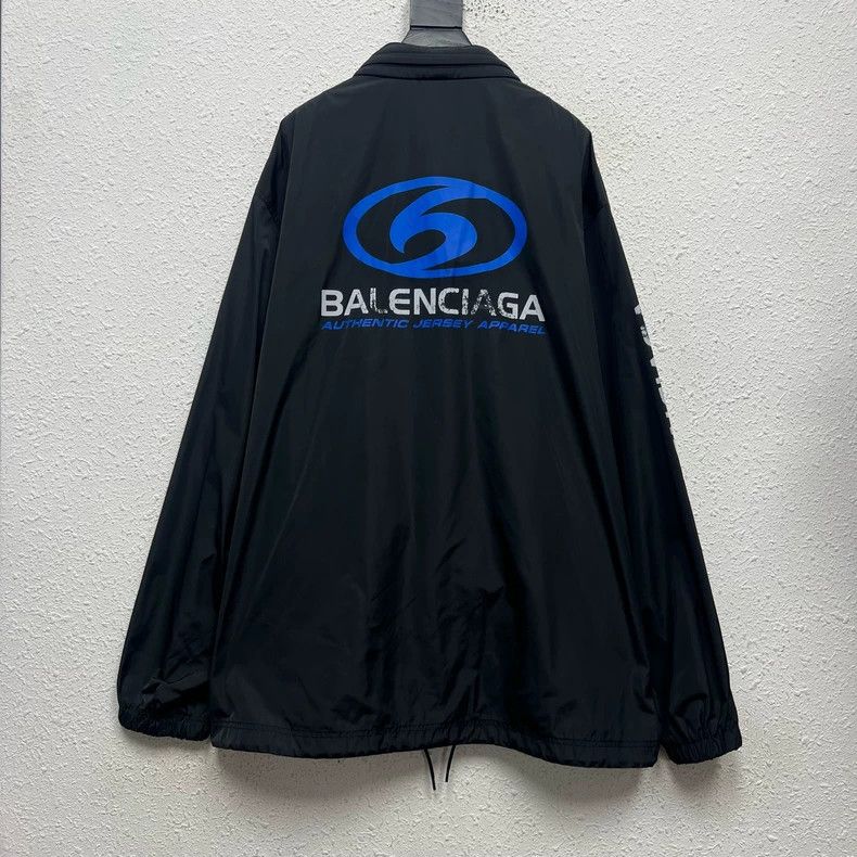 Balenciaga Balenciaga SS24 Logo Print Coach Jacket Size US M / EU 48-50 / 2 - 2 Thumbnail