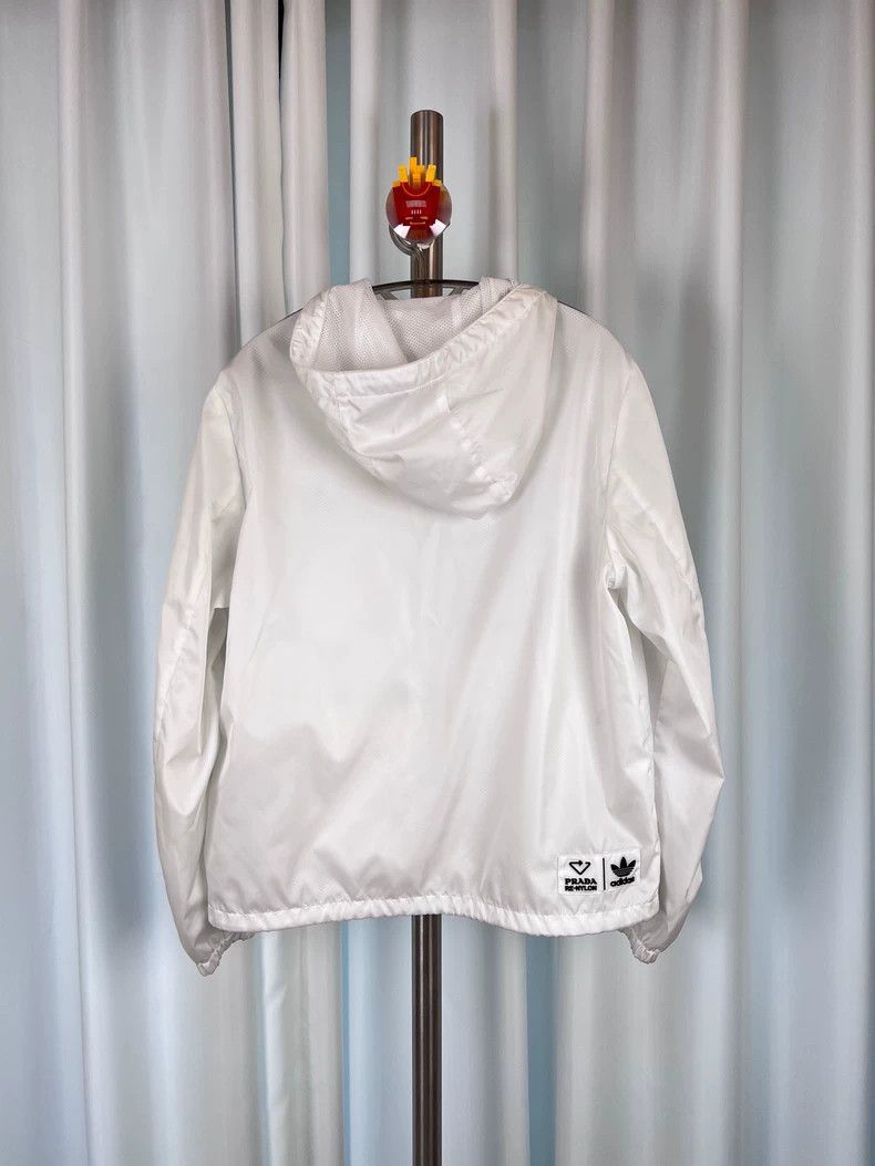 Prada PRADA x Adidas collaboration triangle logo white zip-up jacket Size US M / EU 48-50 / 2 - 2 Thumbnail
