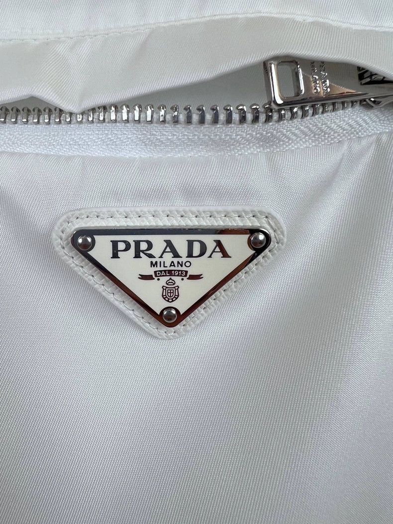 Prada PRADA x Adidas collaboration triangle logo white zip-up jacket Size US M / EU 48-50 / 2 - 8 Thumbnail