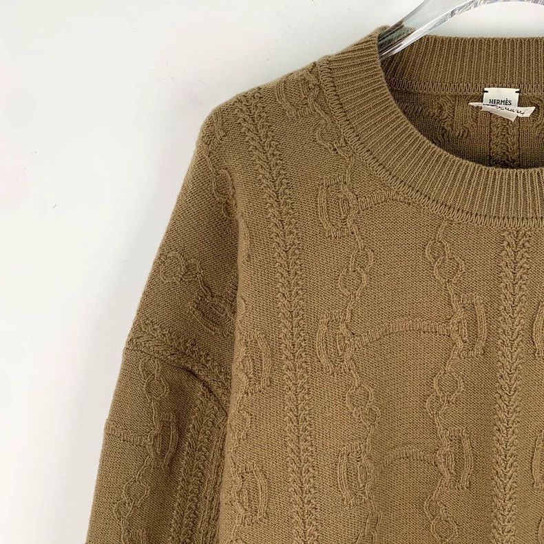Hermes Hermes Brown Wool Knit Sweater Size US S / EU 44-46 / 1 - 3 Thumbnail