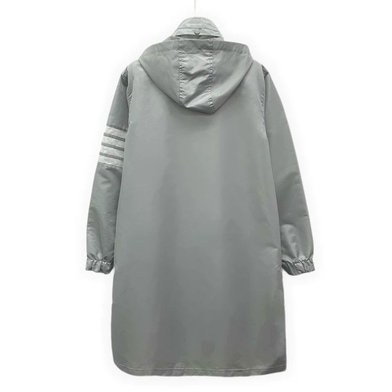 Thom Browne THOM BROWNE Grey Hooded Zip Windbreaker Size US XL / EU 56 / 4 - 2 Thumbnail