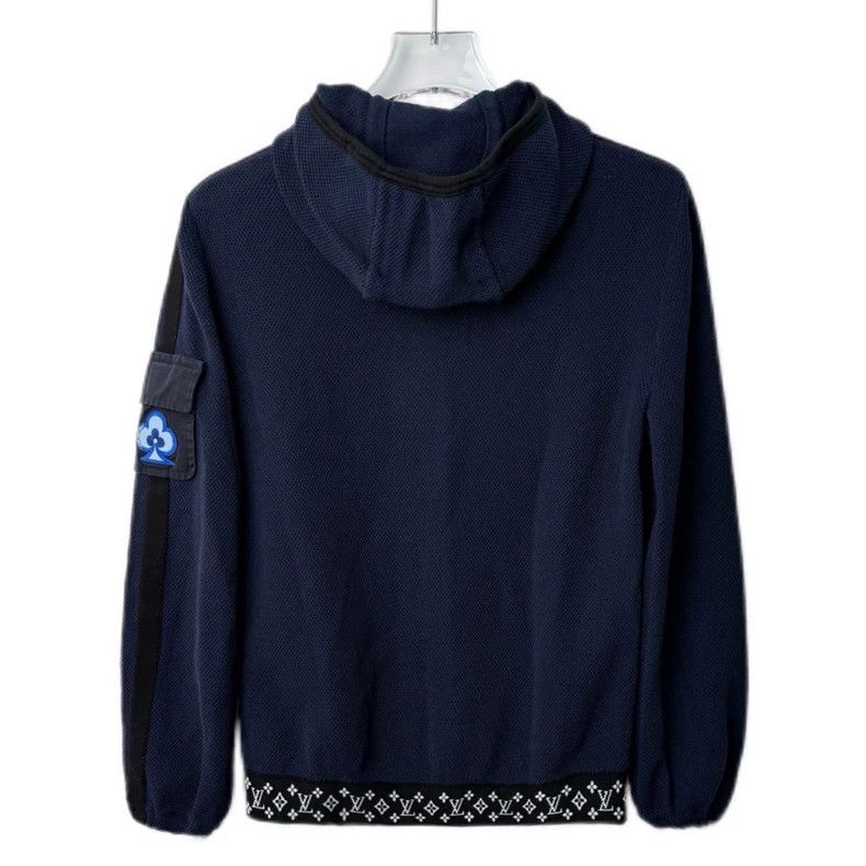 Louis Vuitton Louis Vuitton Blue Hooded Jacket XS Size US XS / EU 42 / 0 - 2 Thumbnail