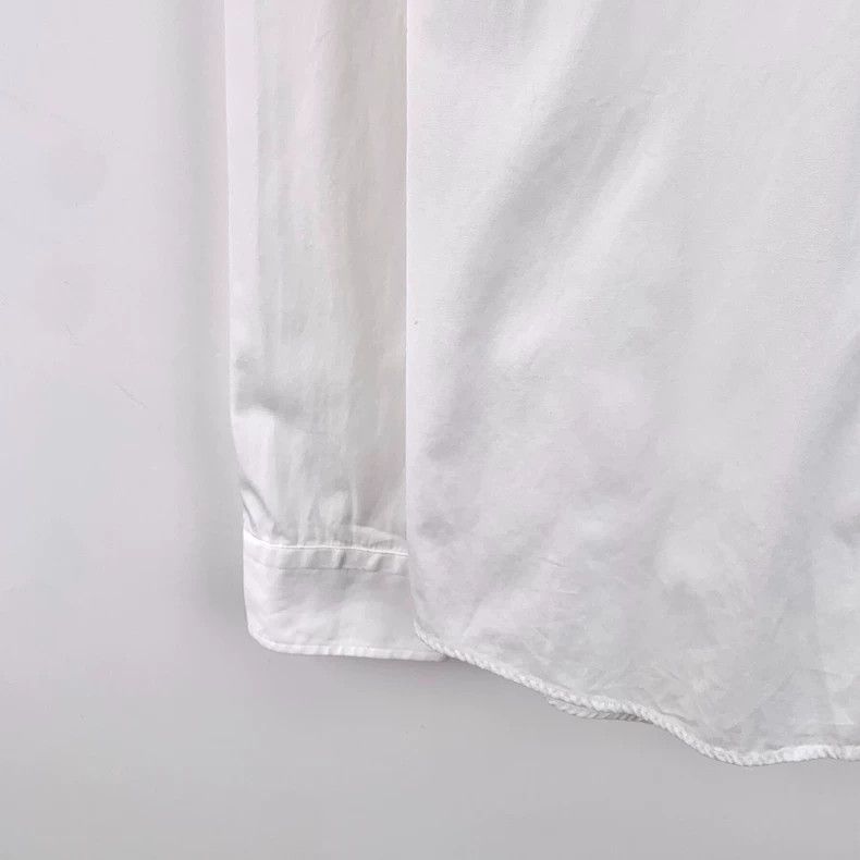 Prada Prada White Triangle Logo Cotton Shirt Size US S / EU 44-46 / 1 - 4 Thumbnail