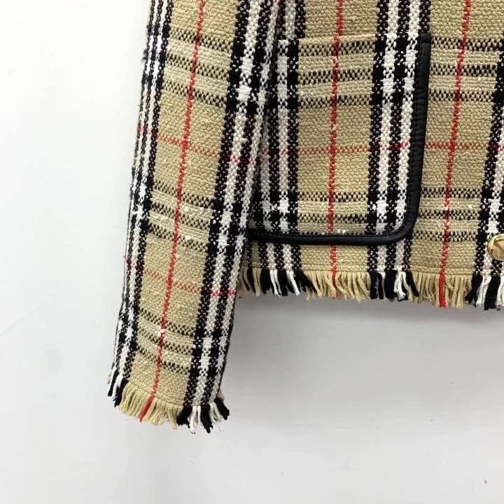 Burberry Burberry Brown Plaid Woven Jacket XS Size US XS / EU 42 / 0 - 4 Thumbnail