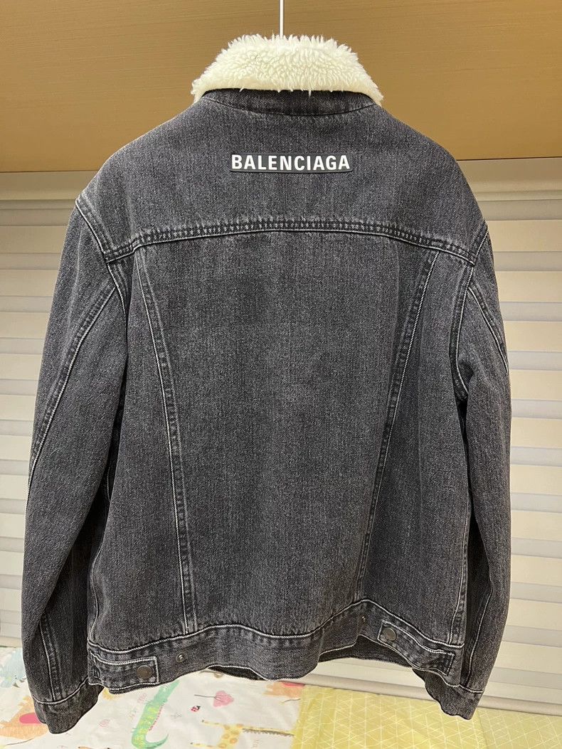 Balenciaga Balenciaga Fleece Lined Denim Jacket Size US S / EU 44-46 / 1 - 2 Thumbnail