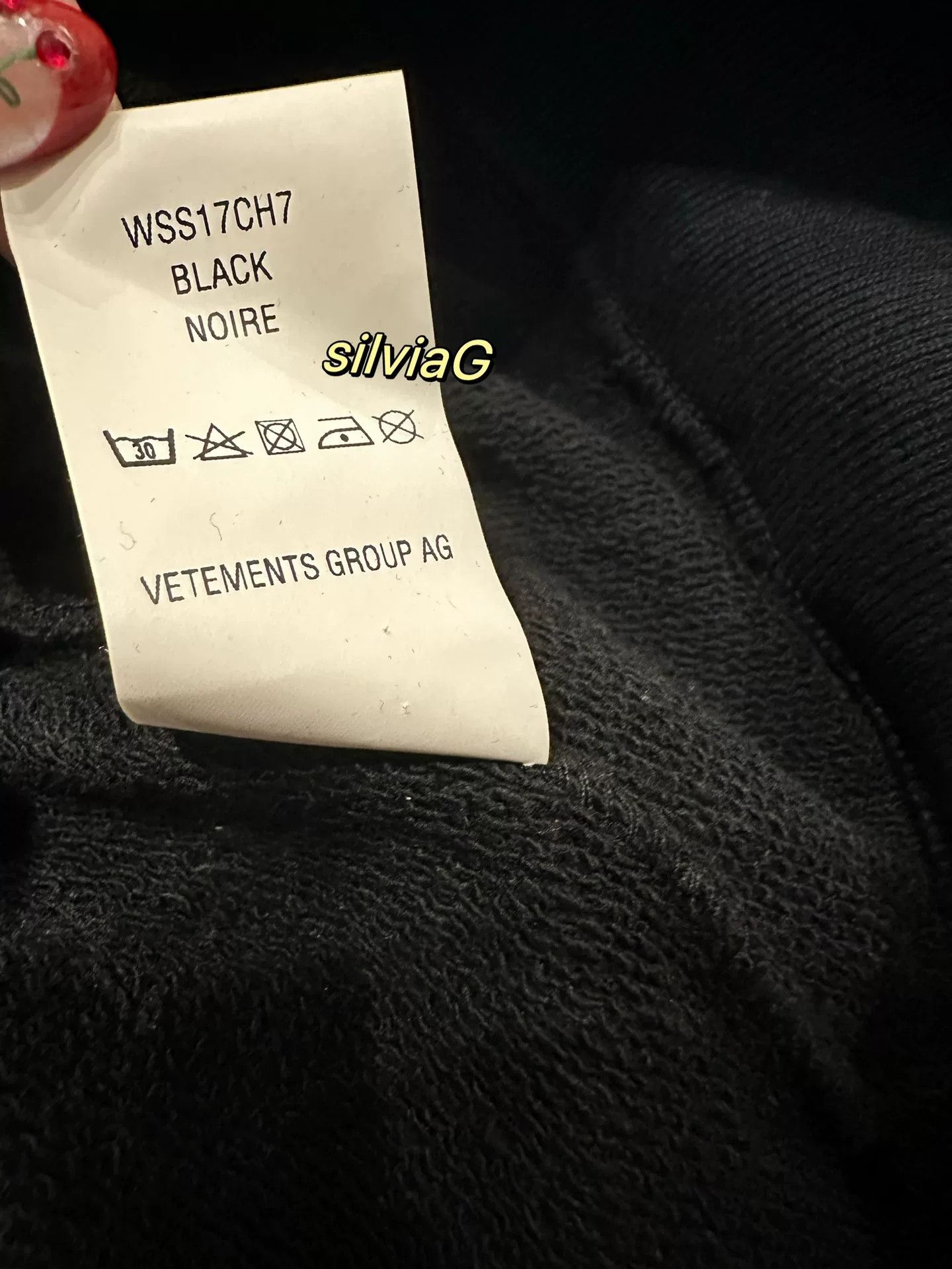 Vetements Vetements x Champion Black Hoodie Sweatshirt Size US XS / EU 42 / 0 - 6 Thumbnail