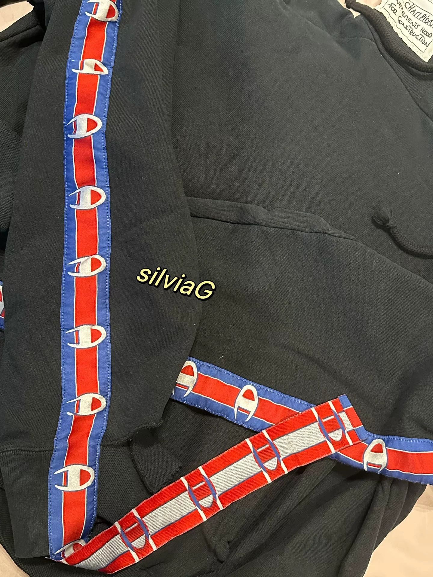 Vetements Vetements x Champion Black Hoodie Sweatshirt Size US XS / EU 42 / 0 - 7 Thumbnail