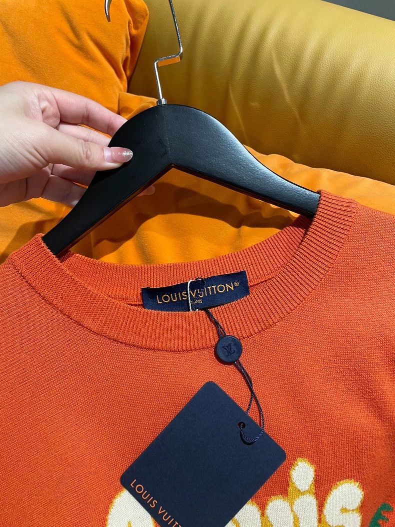 Louis Vuitton LV 2024 Orange Coconut Tree Knit Tee Size US M / EU 48-50 / 2 - 3 Thumbnail