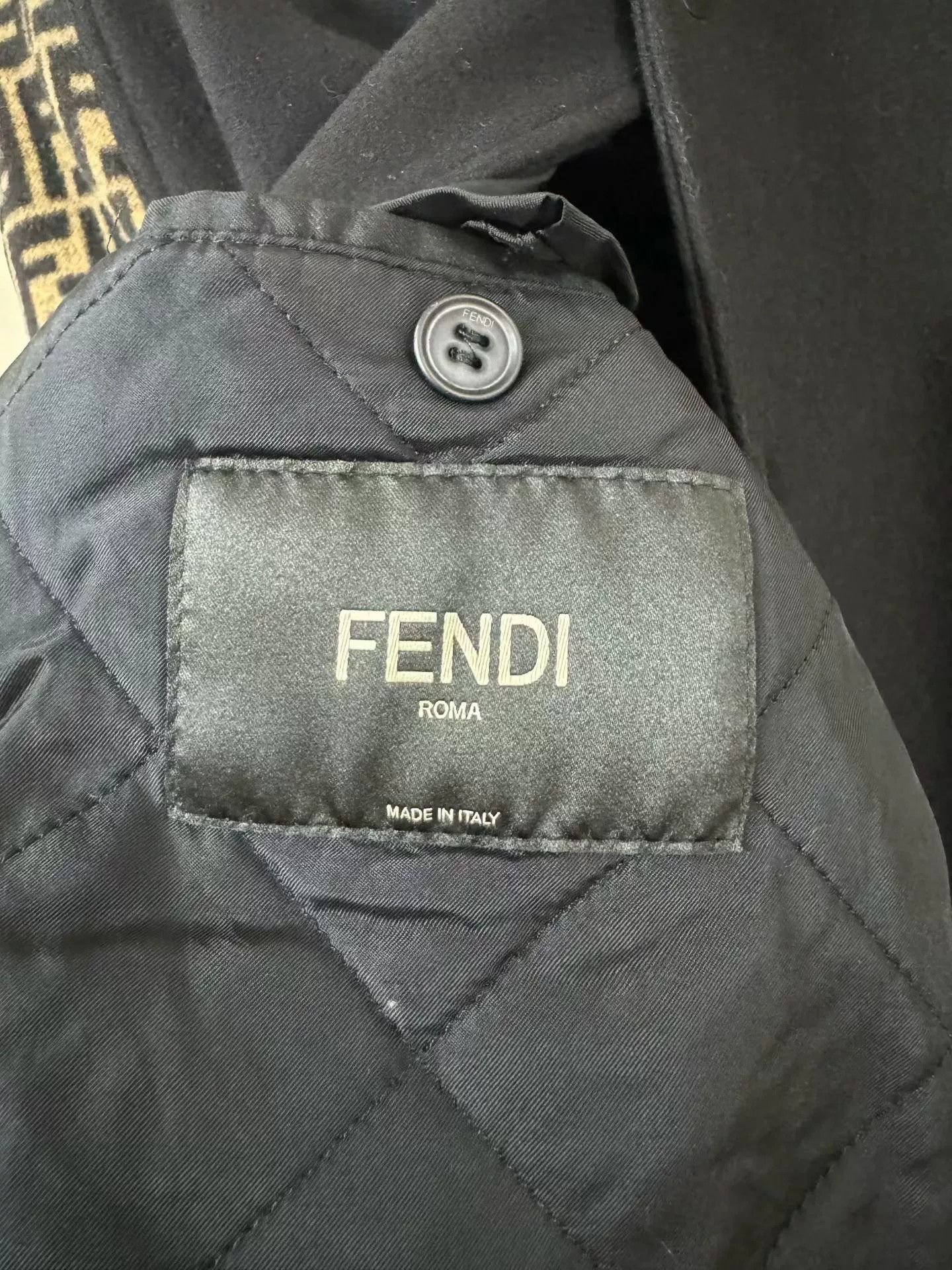 Fendi fendi wool baseball jacket in black Size US L / EU 52-54 / 3 - 3 Thumbnail