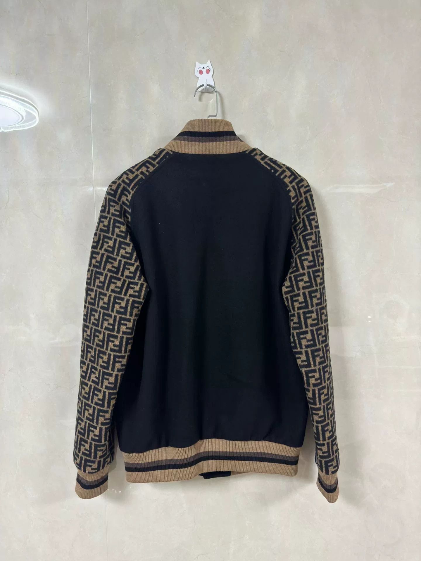 Fendi fendi wool baseball jacket in black Size US L / EU 52-54 / 3 - 2 Thumbnail