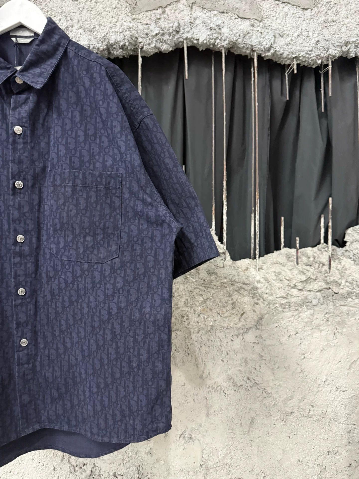 Dior Dior Full Print Denim Short Sleeve Shirt Size US M / EU 48-50 / 2 - 4 Thumbnail