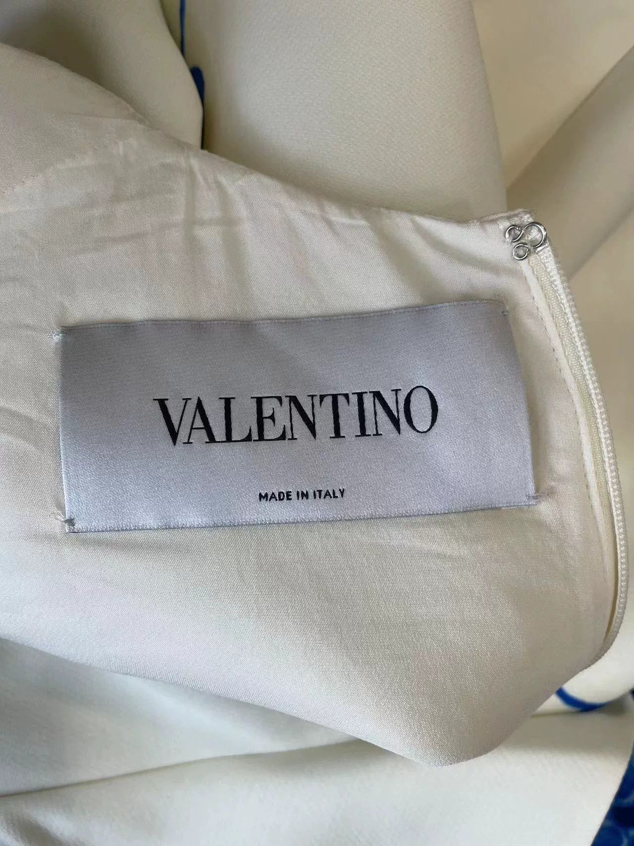 Valentino Valentino Blue & White Floral Dress Size US 38 / EU 54 - 6 Thumbnail