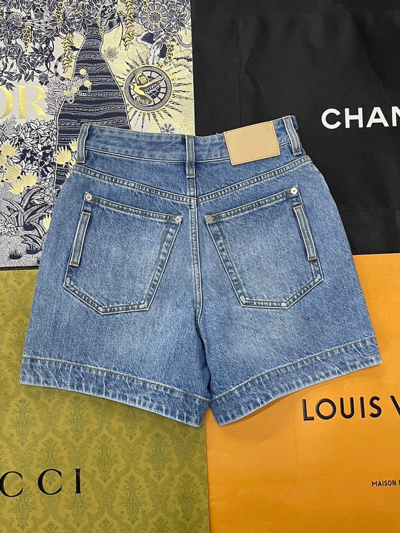 Louis Vuitton Louis Vuitton Blue High-Waist Denim Shorts Size US 38 / EU 54 - 3 Thumbnail