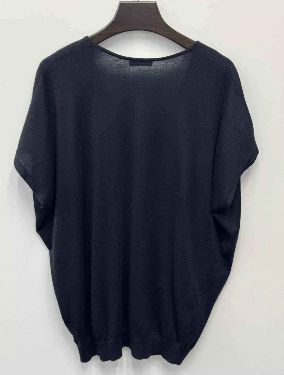 Brunello Cucinelli Brunello Cucinelli V-Neck Short-Sleeve Knit Top Size US L / EU 52-54 / 3 - 2 Thumbnail