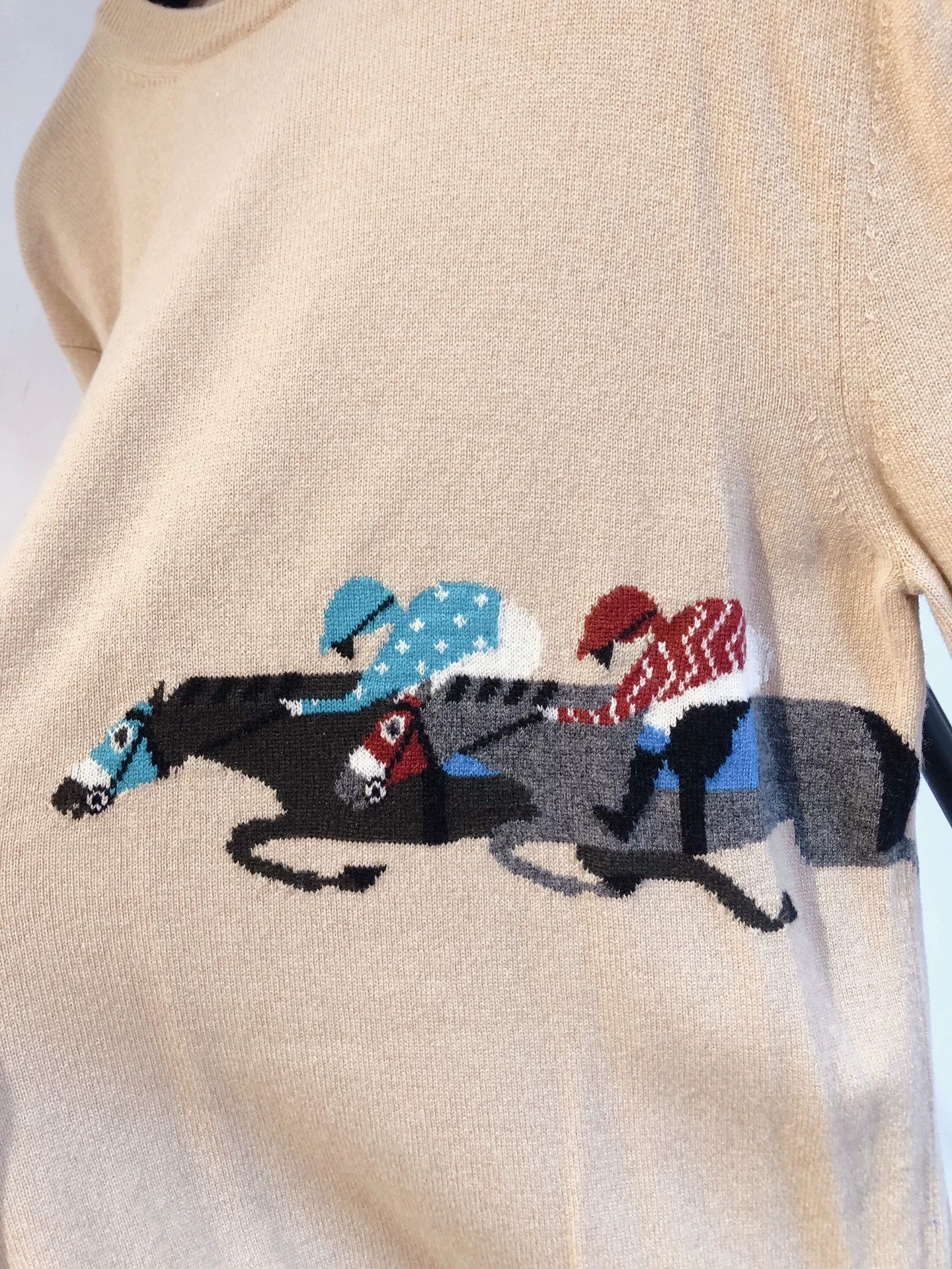 Hermes Hermes Camel Horse Embroidery Sweater Size US S / EU 44-46 / 1 - 3 Thumbnail