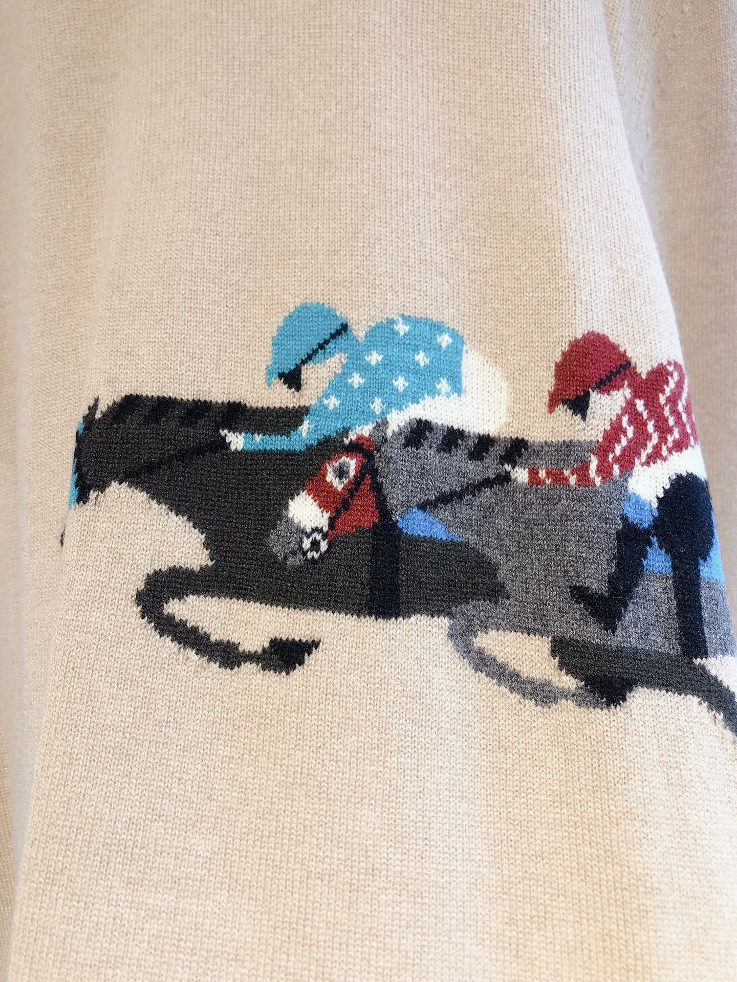 Hermes Hermes Camel Horse Embroidery Sweater Size US S / EU 44-46 / 1 - 5 Thumbnail