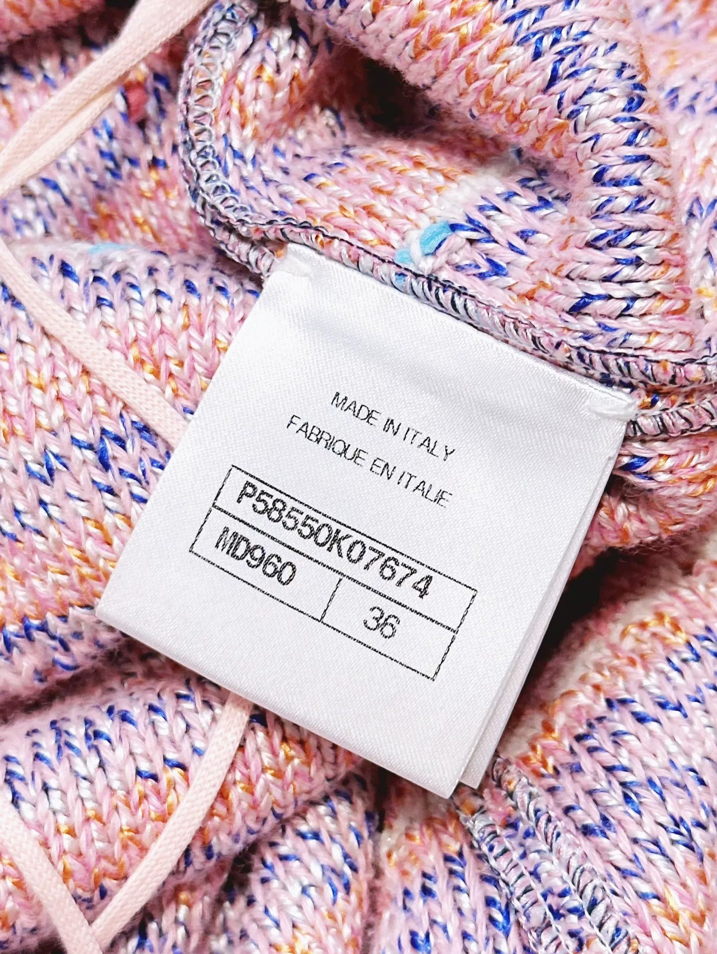 Chanel Chanel Pink Blue Stripe Knit Dress Size US 36 / EU 52 - 5 Thumbnail