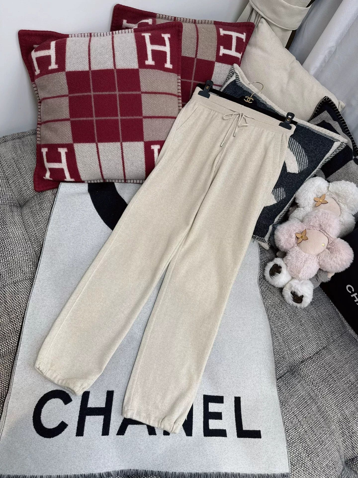 Loro Piana Loro Piana Beige Knit Drawstring Pants Size US 38 / EU 54 - 8 Thumbnail