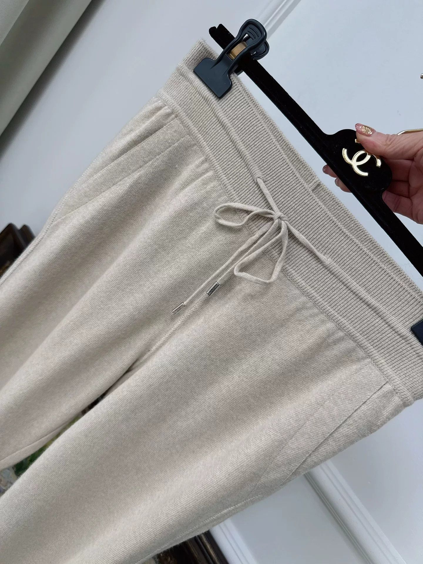Loro Piana Loro Piana Beige Knit Drawstring Pants Size US 38 / EU 54 - 3 Thumbnail