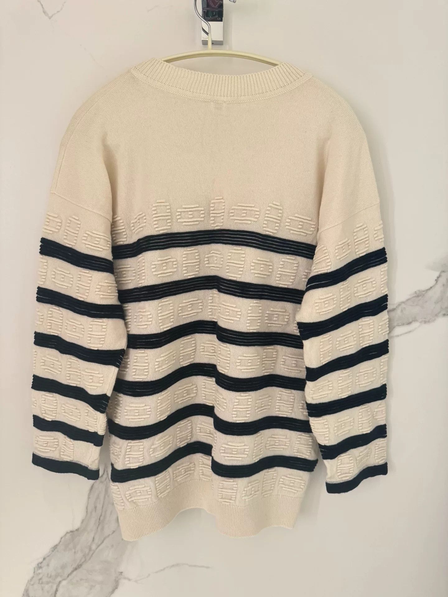 Hermes Hermes Blue Stripe Cashmere Sweater Size US S / EU 44-46 / 1 - 2 Thumbnail