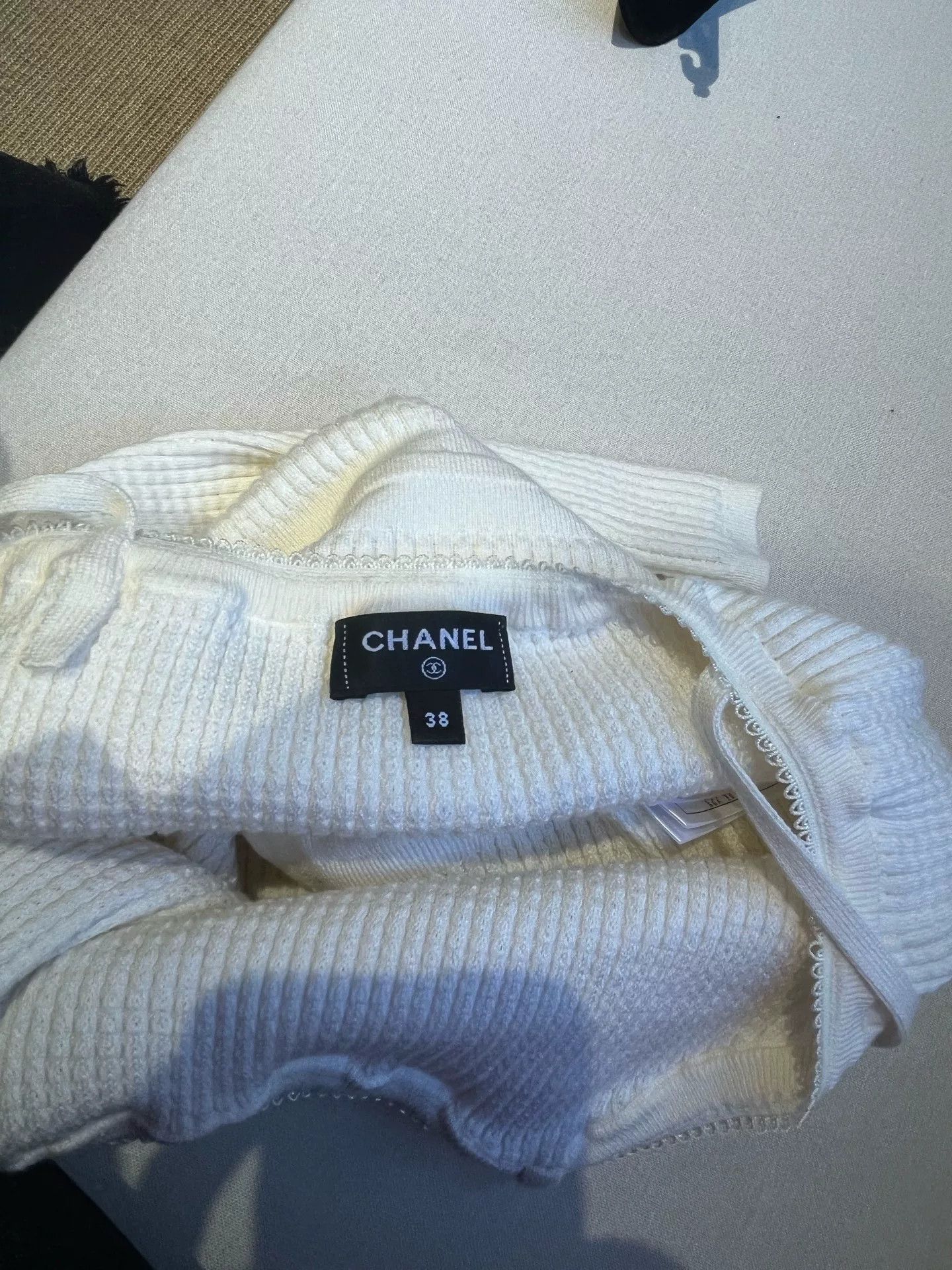 Chanel Chanel 24A White Knit Camisole Size US L / EU 52-54 / 3 - 3 Thumbnail