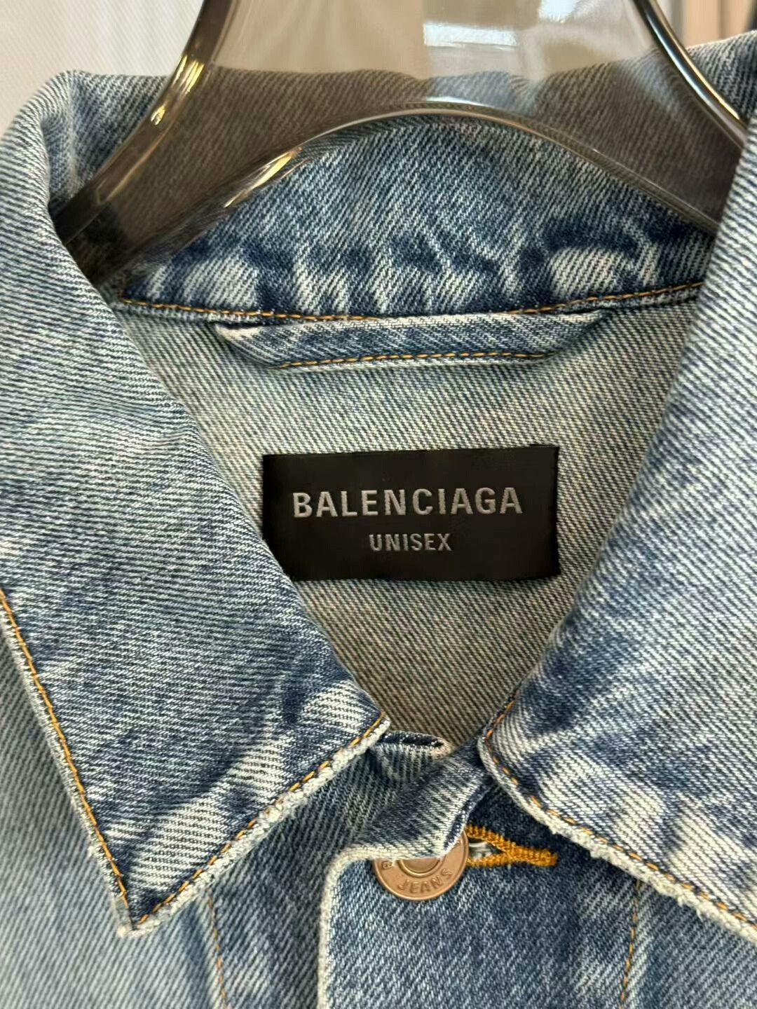 Balenciaga Balenciaga Fluorescent Green Denim Jacket Size US S / EU 44-46 / 1 - 3 Thumbnail