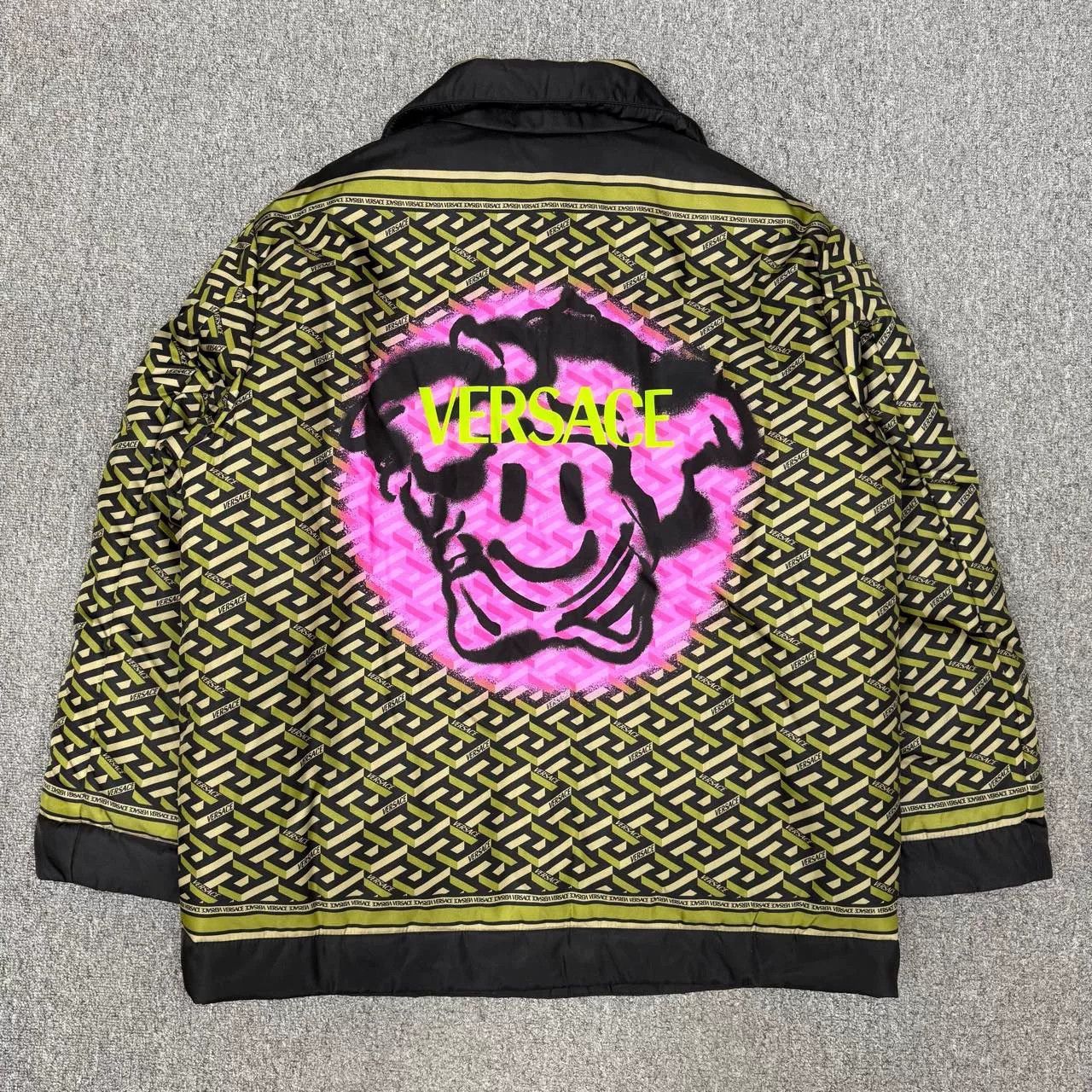 Versace Versace Medusa Smiley Print Jacket Cotton Coat Outerwear Size US L / EU 52-54 / 3 - 2 Thumbnail