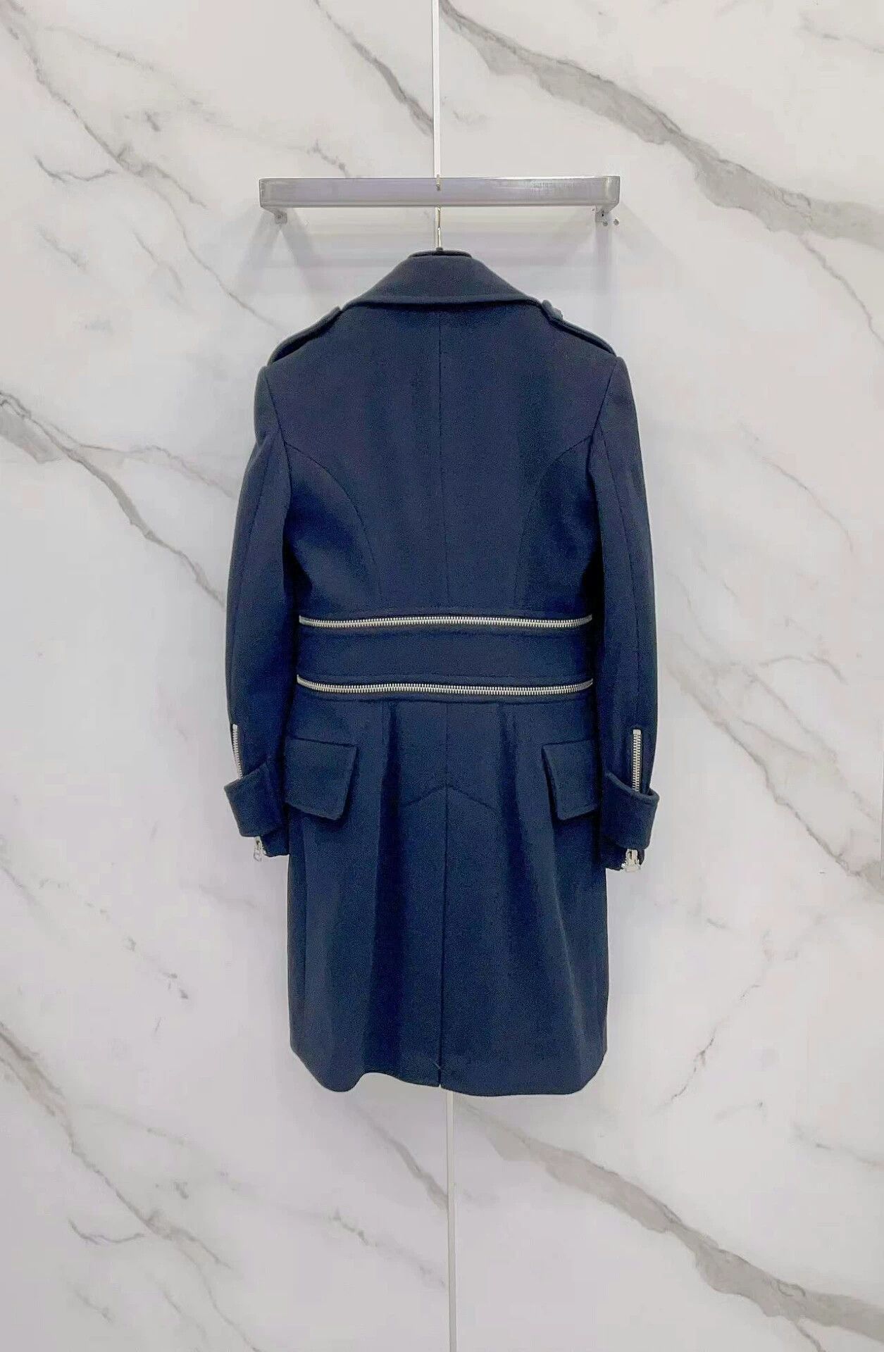 Balmain black wool peacoat by pierre balmain Size US S / EU 44-46 / 1 - 2 Thumbnail