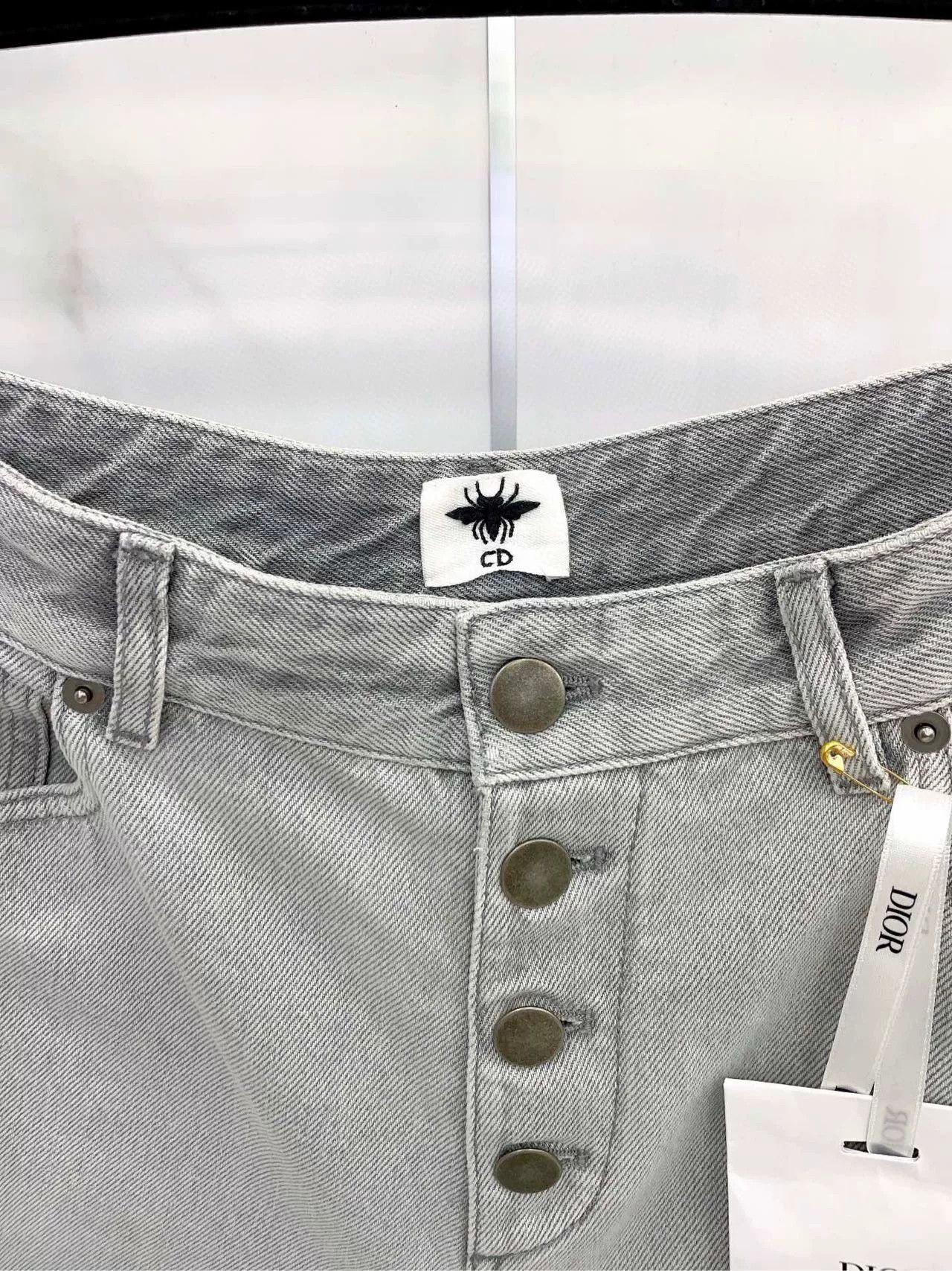 Dior gray wide-leg jeans by Dior Size US 38 / EU 54 - 8 Thumbnail