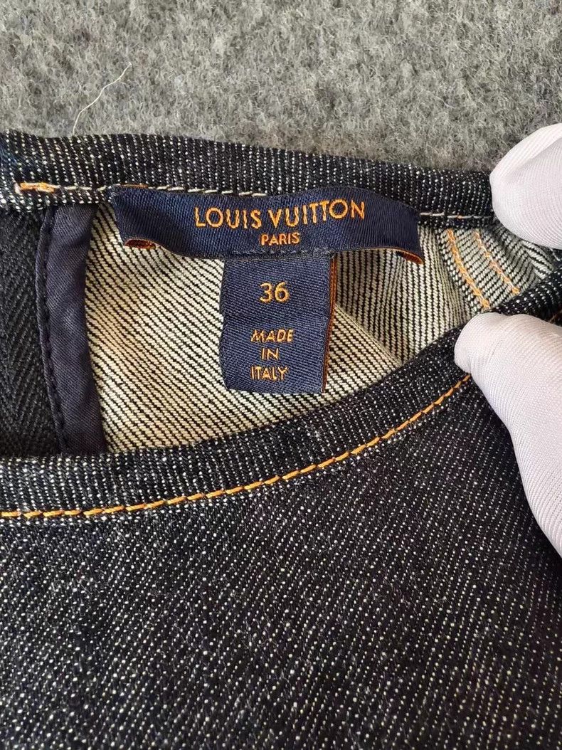 Louis Vuitton Louis Vuitton Blue Denim Dress with Belt Size US 36 / EU 52 - 3 Thumbnail