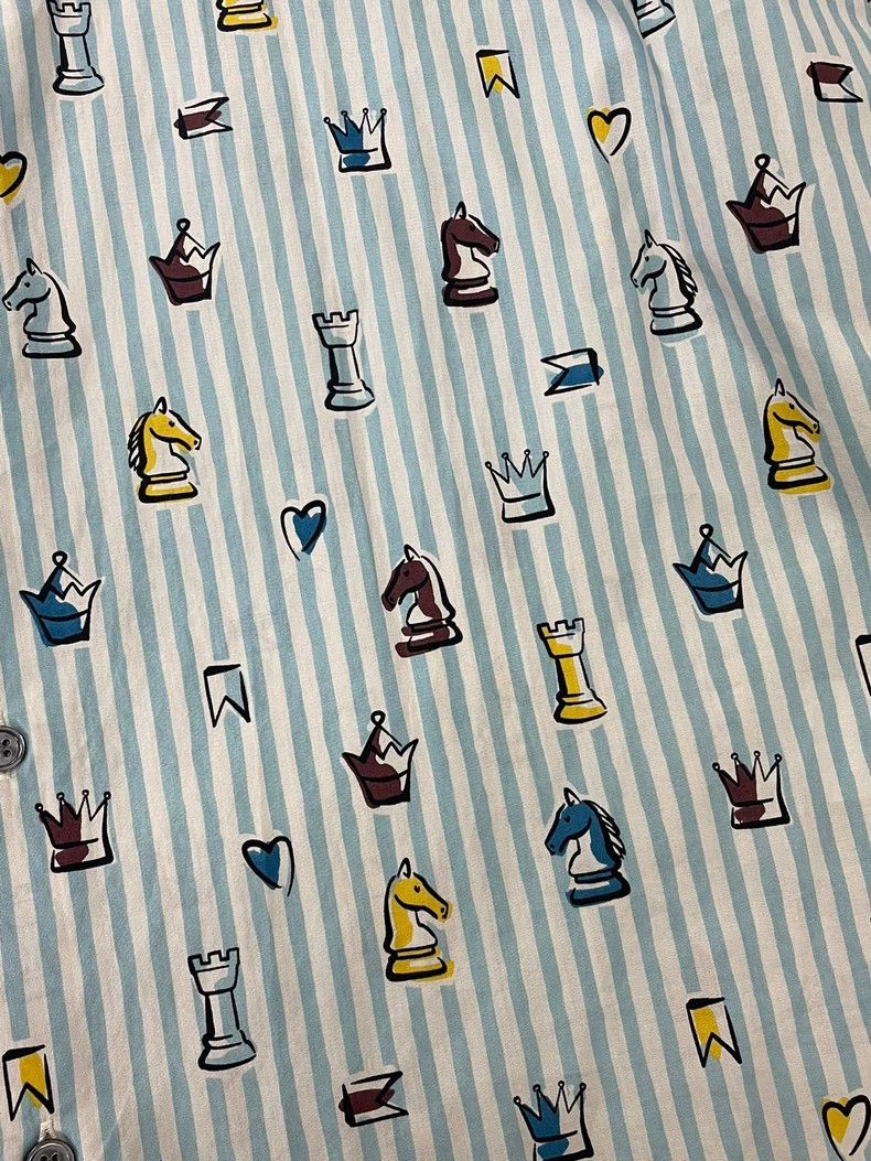 Hermes Hermes Blue Stripe Horse Print Shirt Size US M / EU 48-50 / 2 - 2 Thumbnail