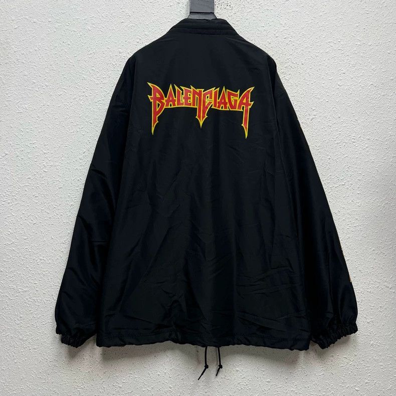 Balenciaga Balenciaga Black Lightning Flame Logo Hooded Jacket Size US S / EU 44-46 / 1 - 2 Thumbnail